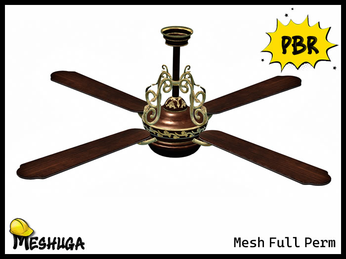 Meshuga PBR Victorian Ceiling Fan Lamp FULL PERM MESH  