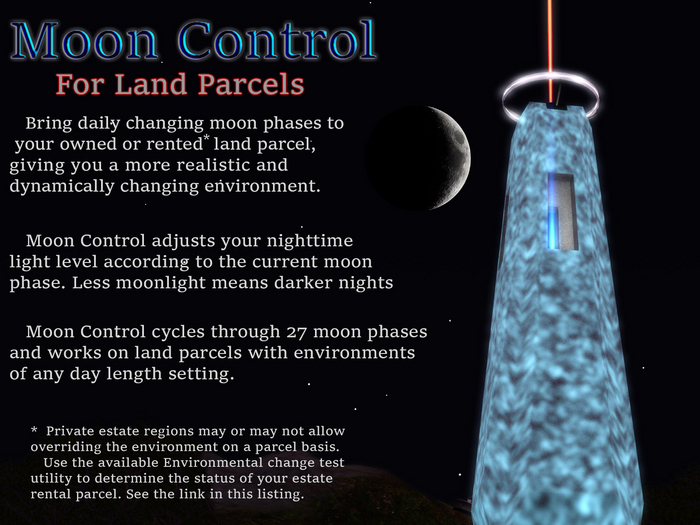 Moon Control for Land Parcels