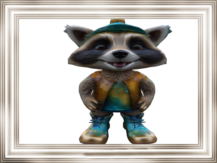 HB: Smiling Painted Racoon FULL PERM