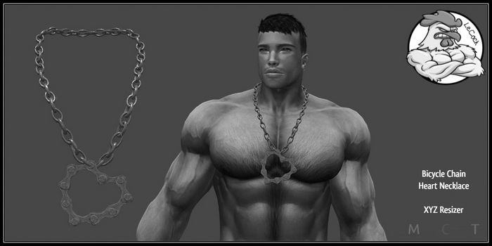 LeCock - Bicycle Chain Heart Necklace DEMO