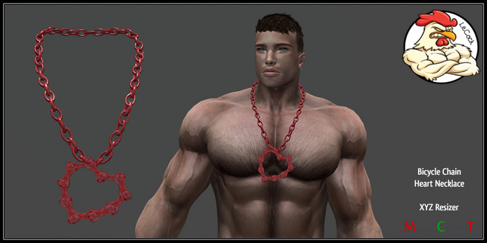 LeCock - Bicycle Chain Heart Necklace