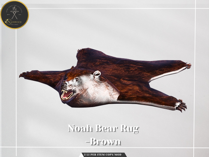 .:Noxwood:. Noah Bear Rug - Brown