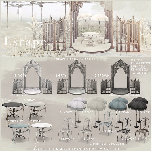 {anc} escape / parasol 5Li (ivory)