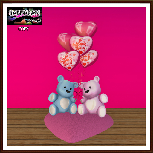 Valentines - Teddy Bear Couple in Love