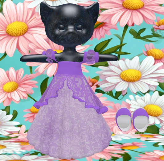 DINKIE Light Purple Gown and Heels DINKIE(BOXED)
