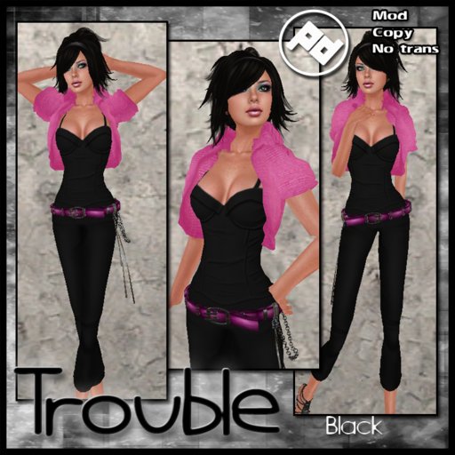 ::Poised:: Trouble black