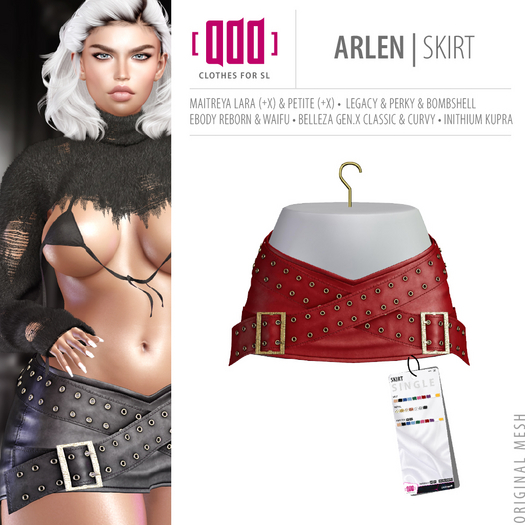 [ADD] Arlen Skirt - Red