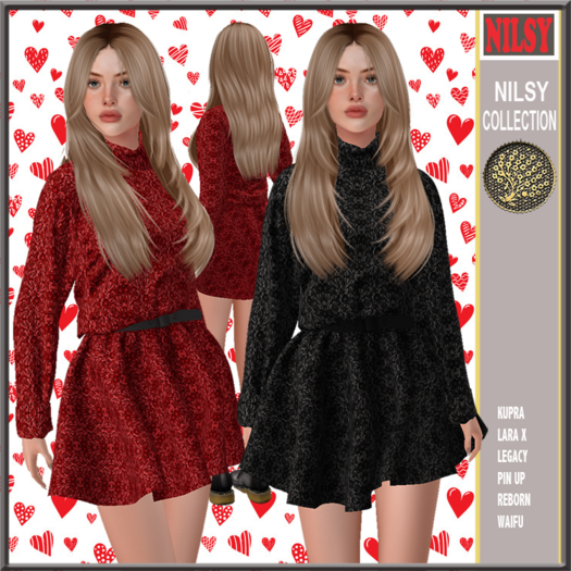 LACE FLARED DRESS,2COLORS