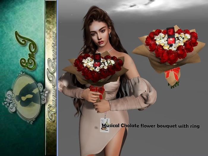 Musical Cholate flower bouquet with ring