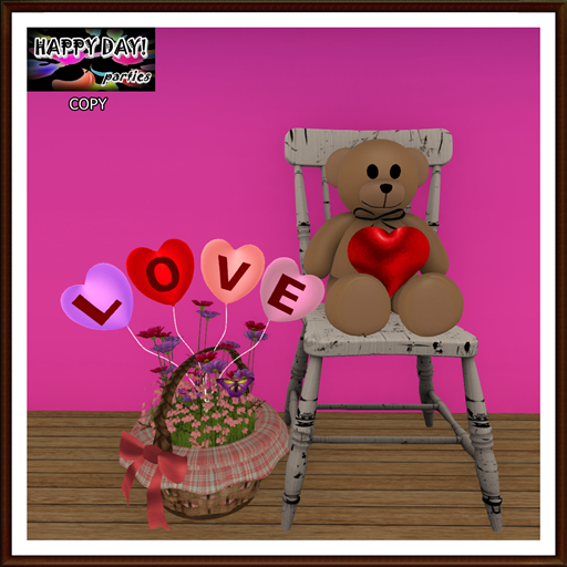 Valentines - Chair and Teddybear Porch Decor