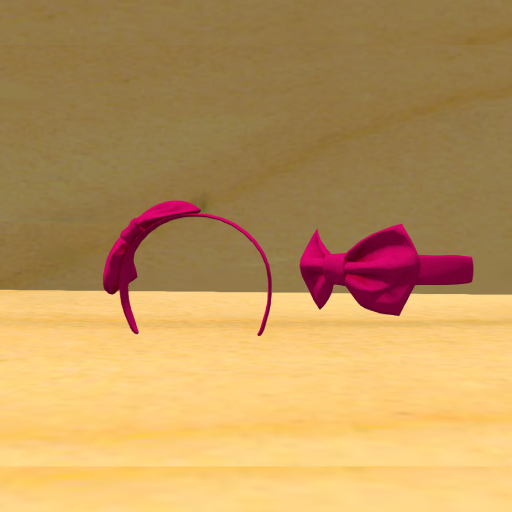 Headband With Bow (Magenta)