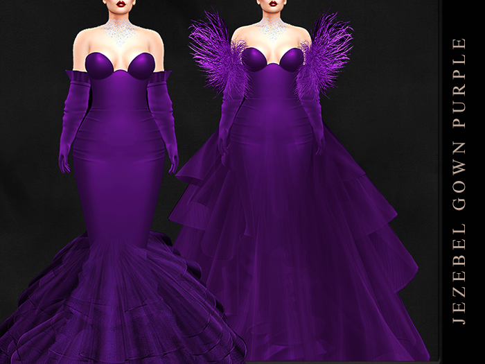 GGVG JEZEBEL GOWN PURPLE