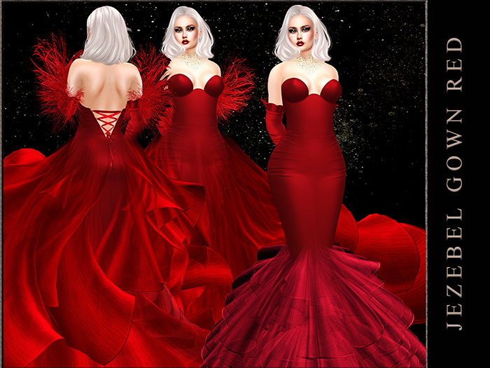 GGVG JEZEBEL GOWN RED