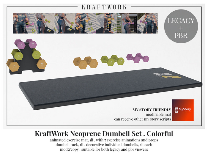 KraftWork Neoprene Dumbell Set Colorful (Add Me)