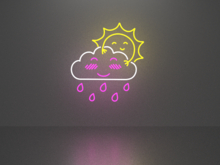 Sun with cloud neon sign Full Permission