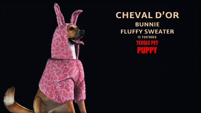 Cheval D'or / Teeglepet Puppy / Bunnie Fluffy Sweater. [HUD]