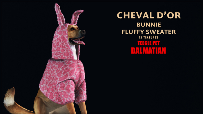 Cheval D'or / Teeglepet Dalmatian / Bunnie Fluffy Sweater. [HUD]