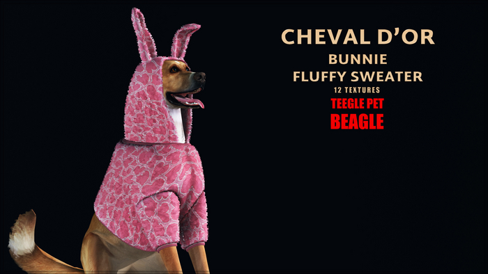 Cheval D'or / Teeglepet Beagle / Bunnie Fluffy Sweater. [HUD]