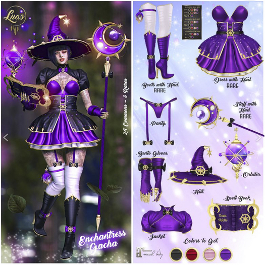 Luas Enchantress SET RED WITH ALL RARES
