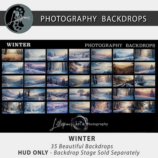 Littlepaws Photography Backdrop HUD - WINTER