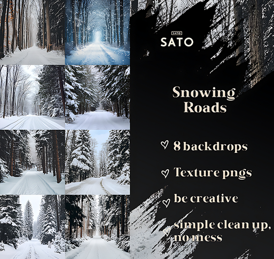 SATO - Snowing Roads backdrops (UNPACK)