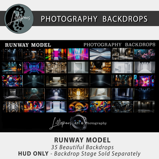 Littlepaws Photography Backdrop HUD - RUNWAY MODEL