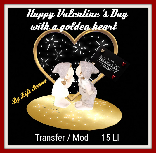 (LS) Happy Valentines Day with a golden heart