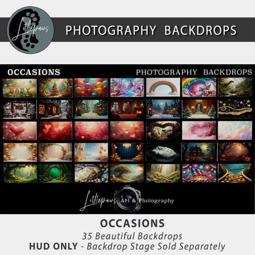 Littlepaws Photography Backdrop HUD - OCCASIONS