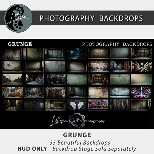 Littlepaws Photography Backdrop HUD - GRUNGE