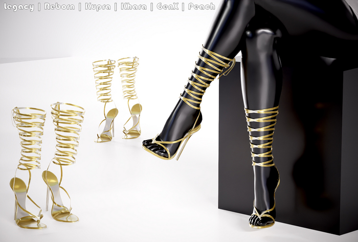Sakura Gold Heels 