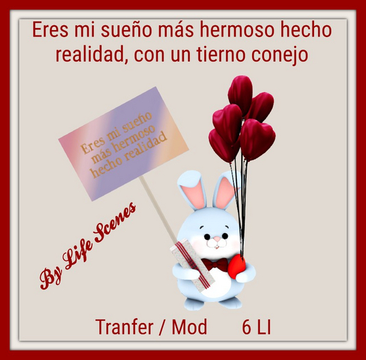 (LS) Eres mi sueno mas hermoso hecho realidad,  tierno conejo