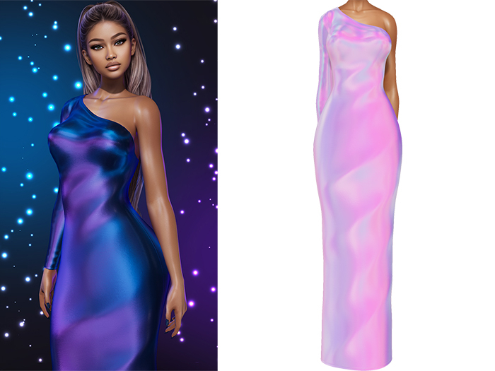Gemma Gown [Holo Candy Pink] - Maitreya LaraX • PetiteX • eBody Reborn Long Dresses