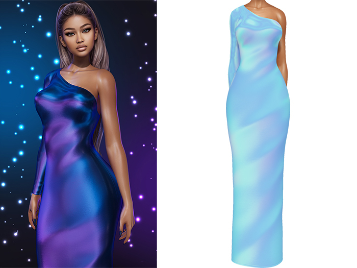 Gemma Gown [Holo Baby Blue] - Maitreya LaraX • PetiteX • eBody Reborn Long Dresses