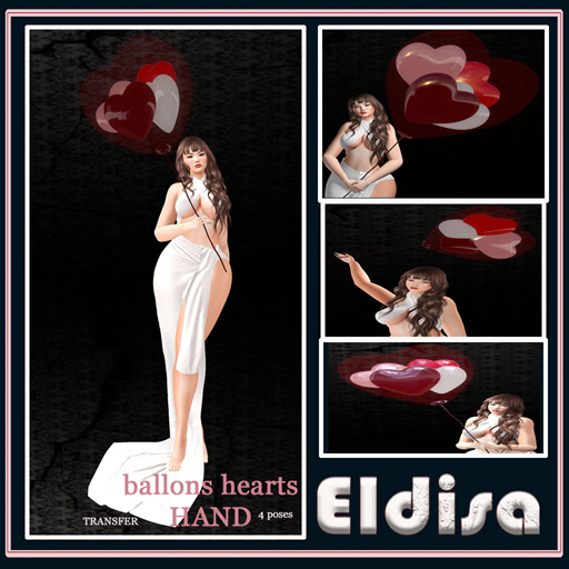 Ballon Hearts Hand POSES ELDISA BOX