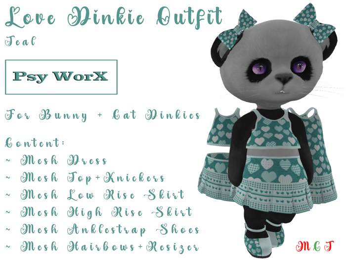>Psy WorX< Love Dinkie Outfit Teal