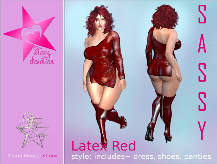 SD2 Sassy Outfit Latex Red