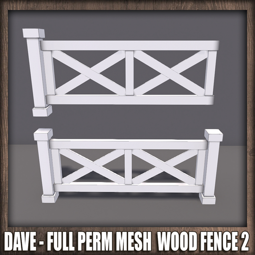 DAVE - FULL PERM MESH WOOD FENCE 2