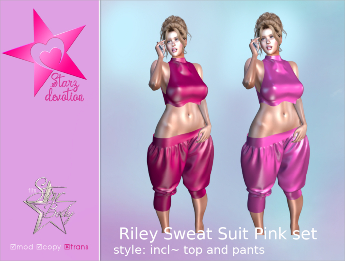 SD2 Riley Sweat Suit pink set