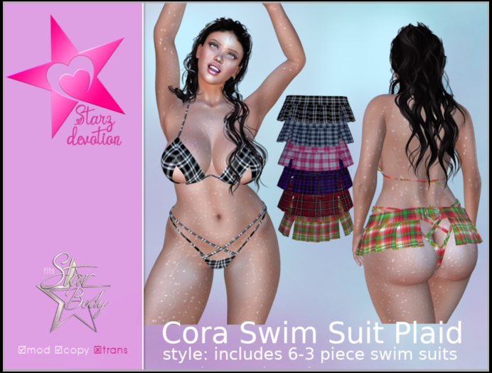 SD2 Cora Swim Suit Plaid Sets