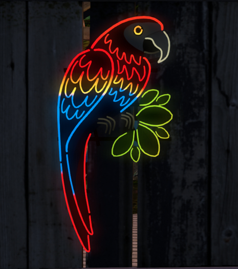 Second Life Marketplace - [7-8-9] Scarlet Macaw Neon Sign
