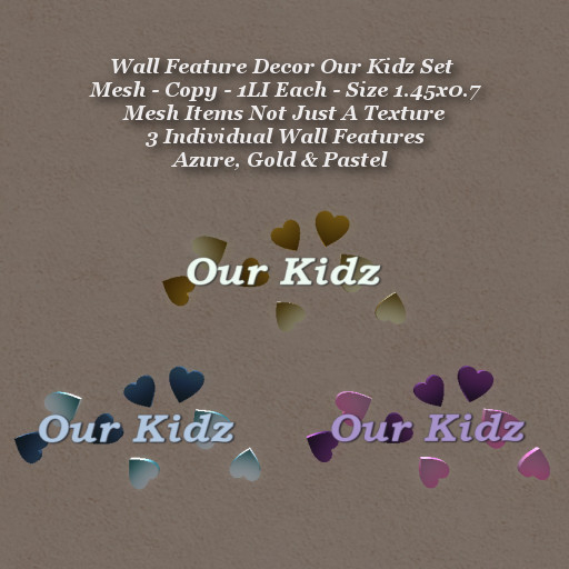 Wall Feature Decor Our Kidz Set