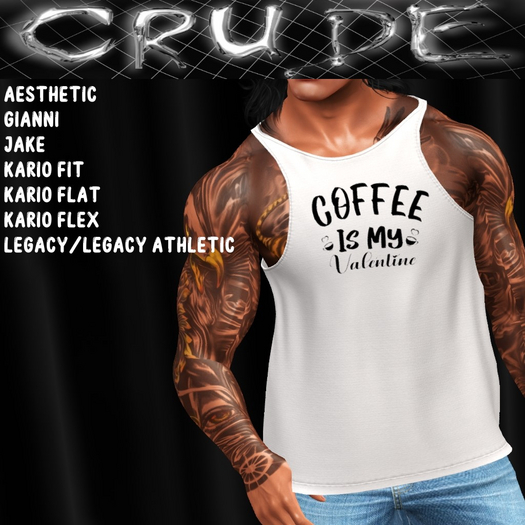 Coffee is my Valentine Men's Tank (MT1 MV) <Wear Me>