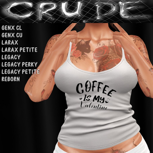 Coffee is my Valentine Womens's Tank (WT1 WV) <Wear Me>