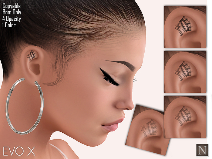 [Nerium] Ear Tattoo - "King" #1 (EvoX)