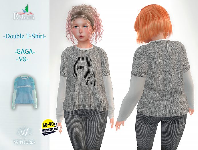 Double - T-Shirt-GAGA-V8-Rebirth-PROMO