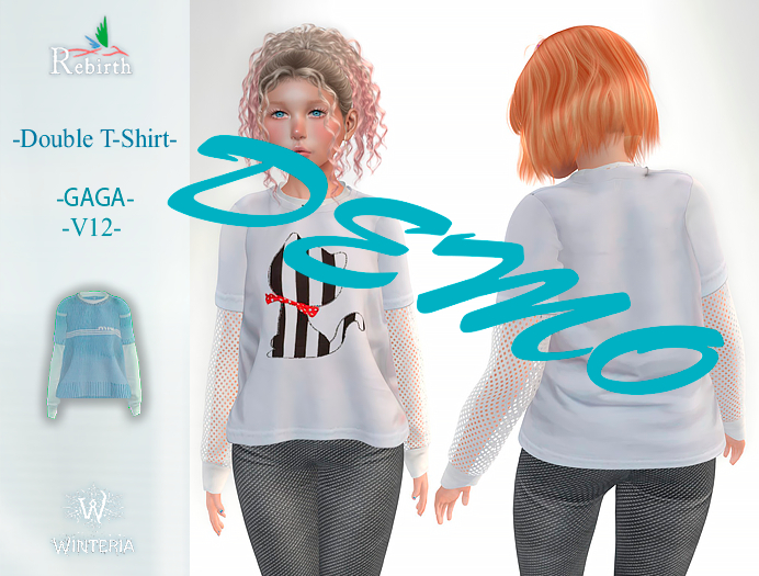 Double - T-Shirt-GAGA-V12-Rebirth-DEMO