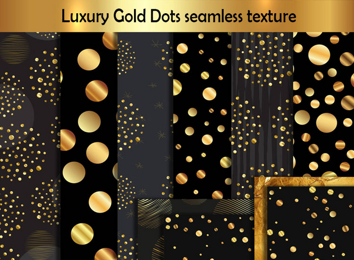 Luxury Gold Dots seamless texture full perm