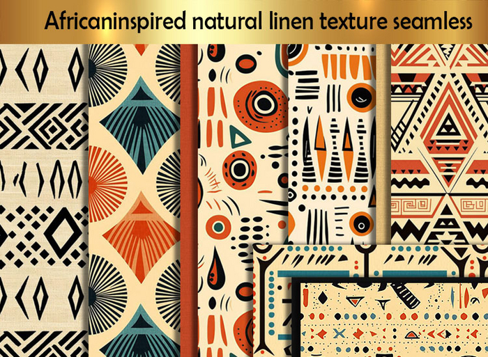 Africaninspired natural linen texture seamless B full perm