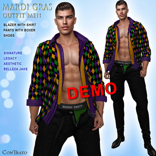 [ConTrato] Mardi Gras Outfit Men DEMO