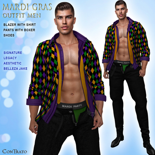 [ConTrato] Mardi Gras Outfit Men